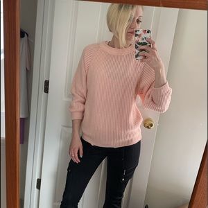 Golden Touch blush pink  over sized sweater